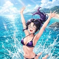 海の日や 楓飛び込む 水の音 2枚目