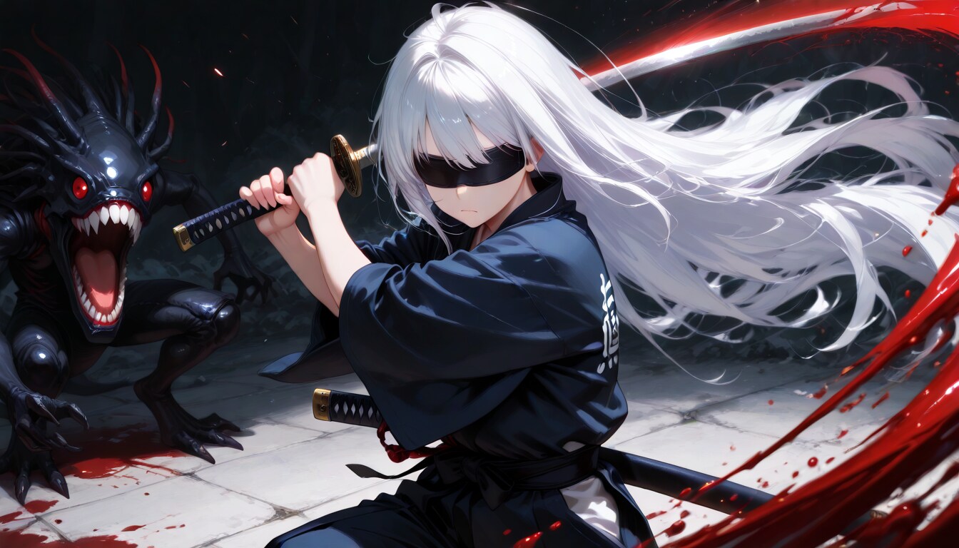 盲目の剣士 | の人気AIイラスト・グラビア