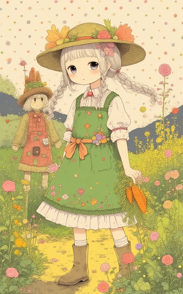 春と少女と案山子 | の人気AIイラスト・グラビア