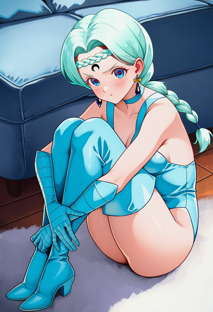 拗ねたベルチェ(体育座り) | の人気AIイラスト・グラビア