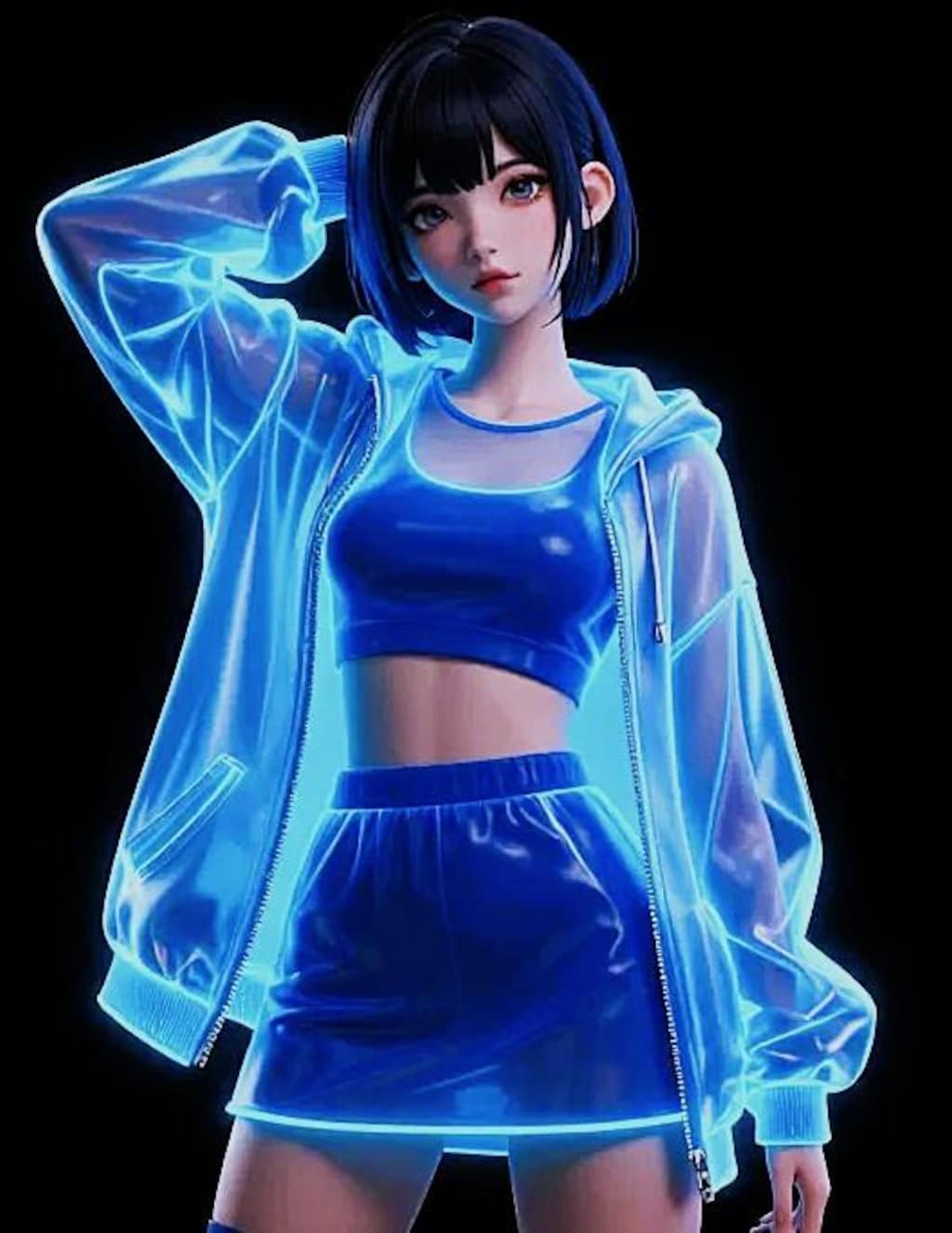 エメラルドグリーンに揮発光５