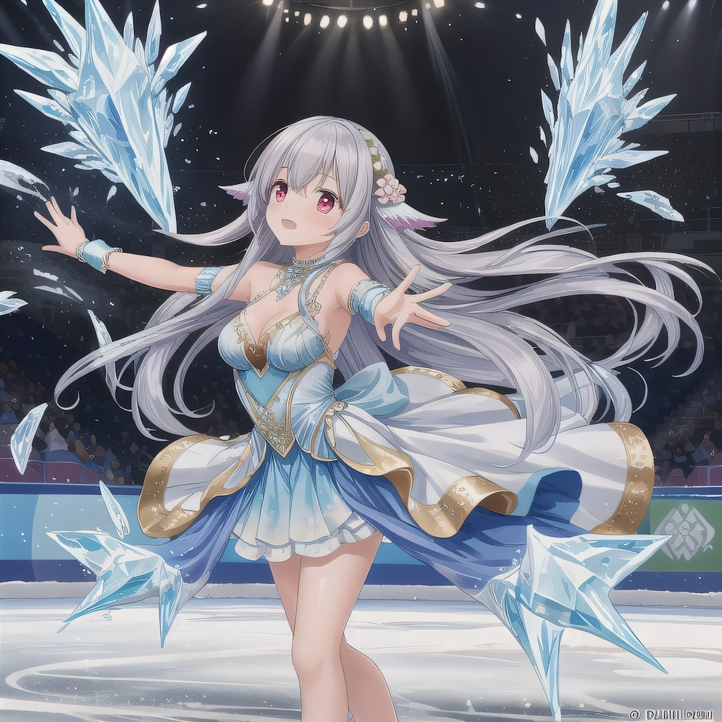 灰髪ロングでフィギュアの少女５