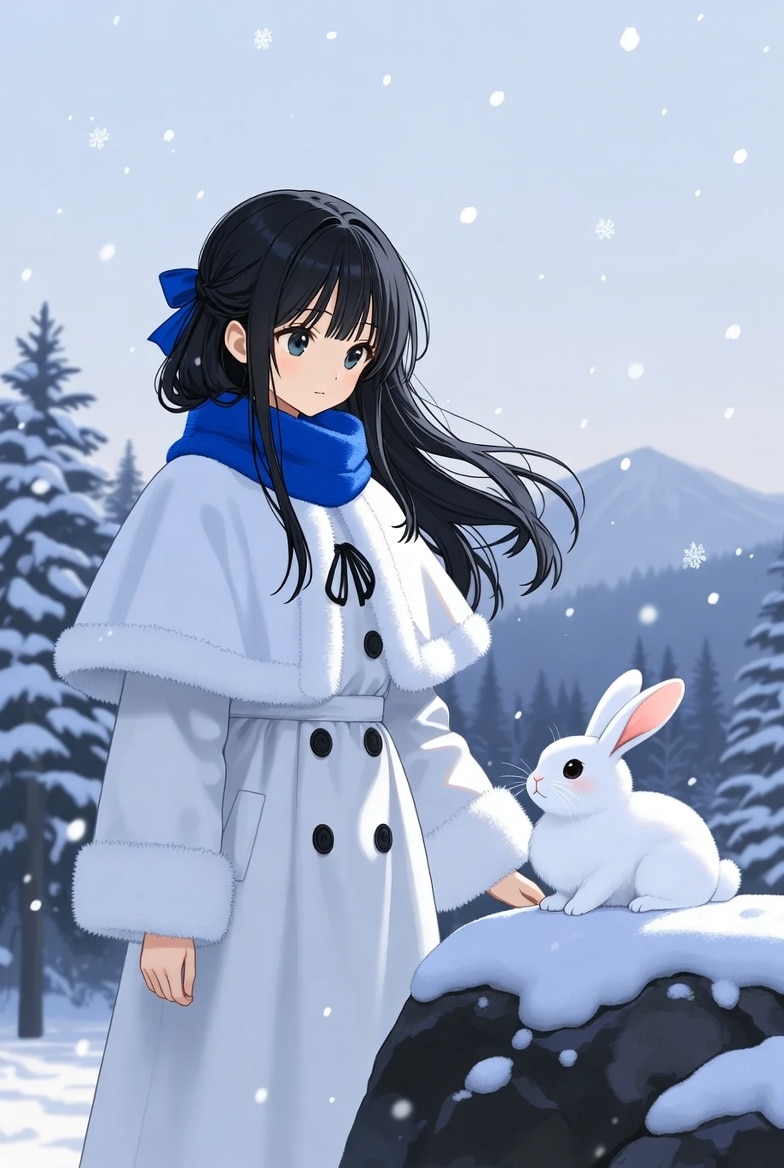 うさぎと少女 | の人気AIイラスト・グラビア