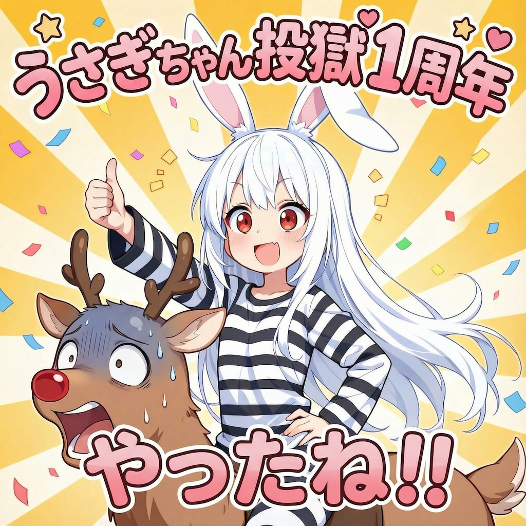 うさぎちゃん！！刑務所生活いっしゅーねーん！！