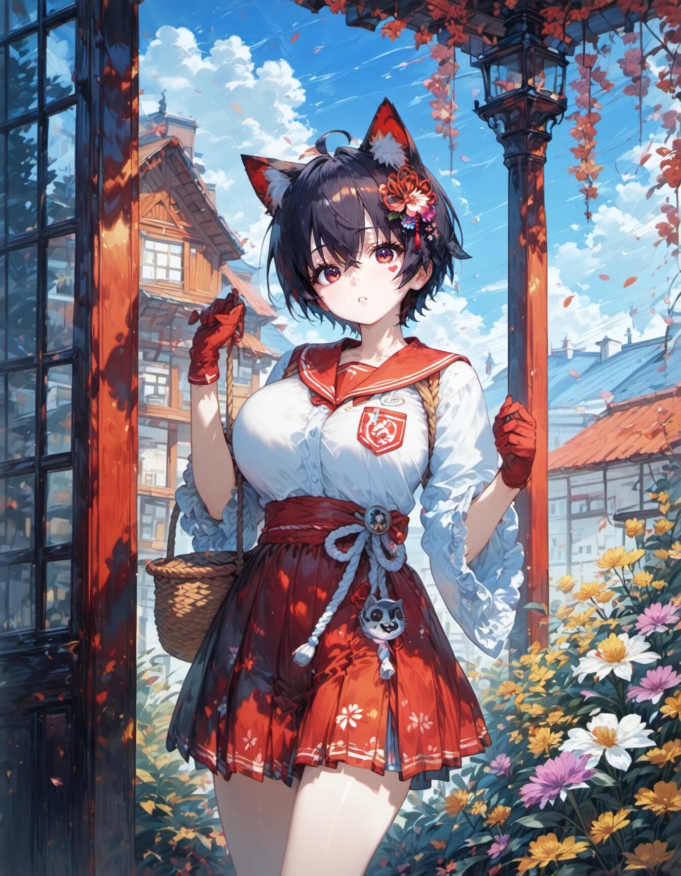 Autumnal Feline Messenger | の人気AIイラスト・グラビア