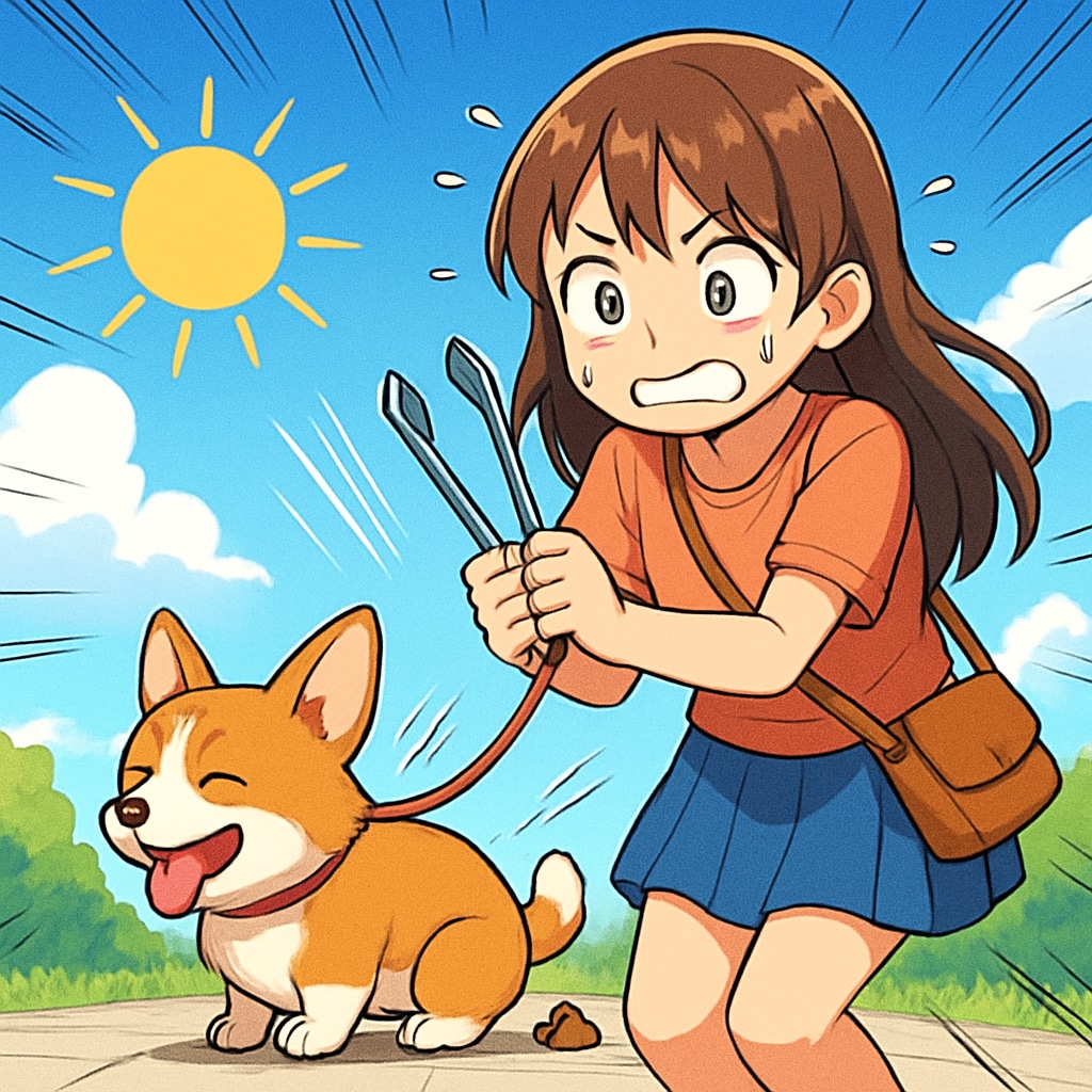 散歩の糞キャッチ