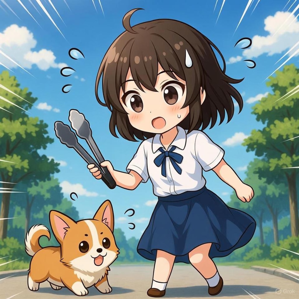 散歩の糞キャッチ