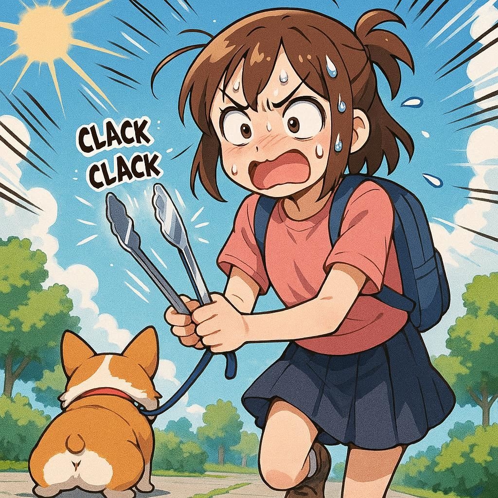 散歩の糞キャッチ