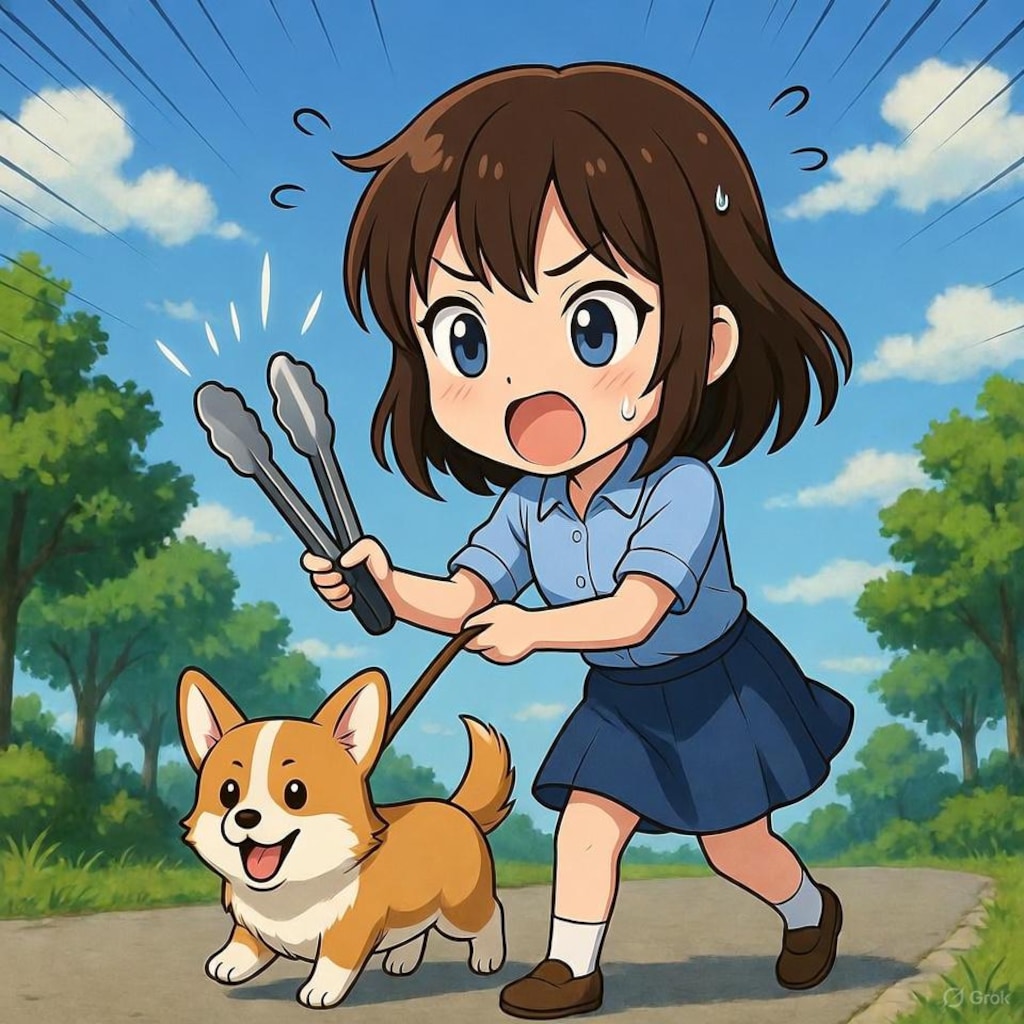 散歩の糞キャッチ