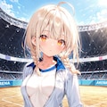 体育の授業の金曜日ちゃん(放課後は部活🎾) 2枚目