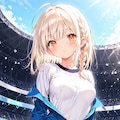 体育の授業の金曜日ちゃん(放課後は部活🎾) 5枚目