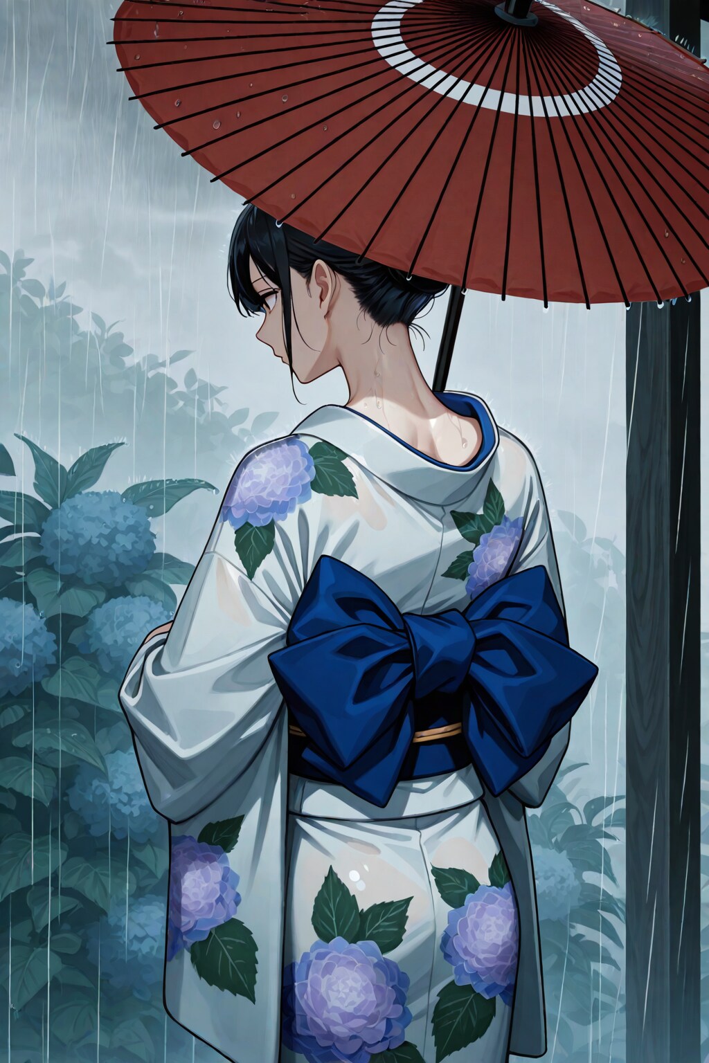 紫陽花柄