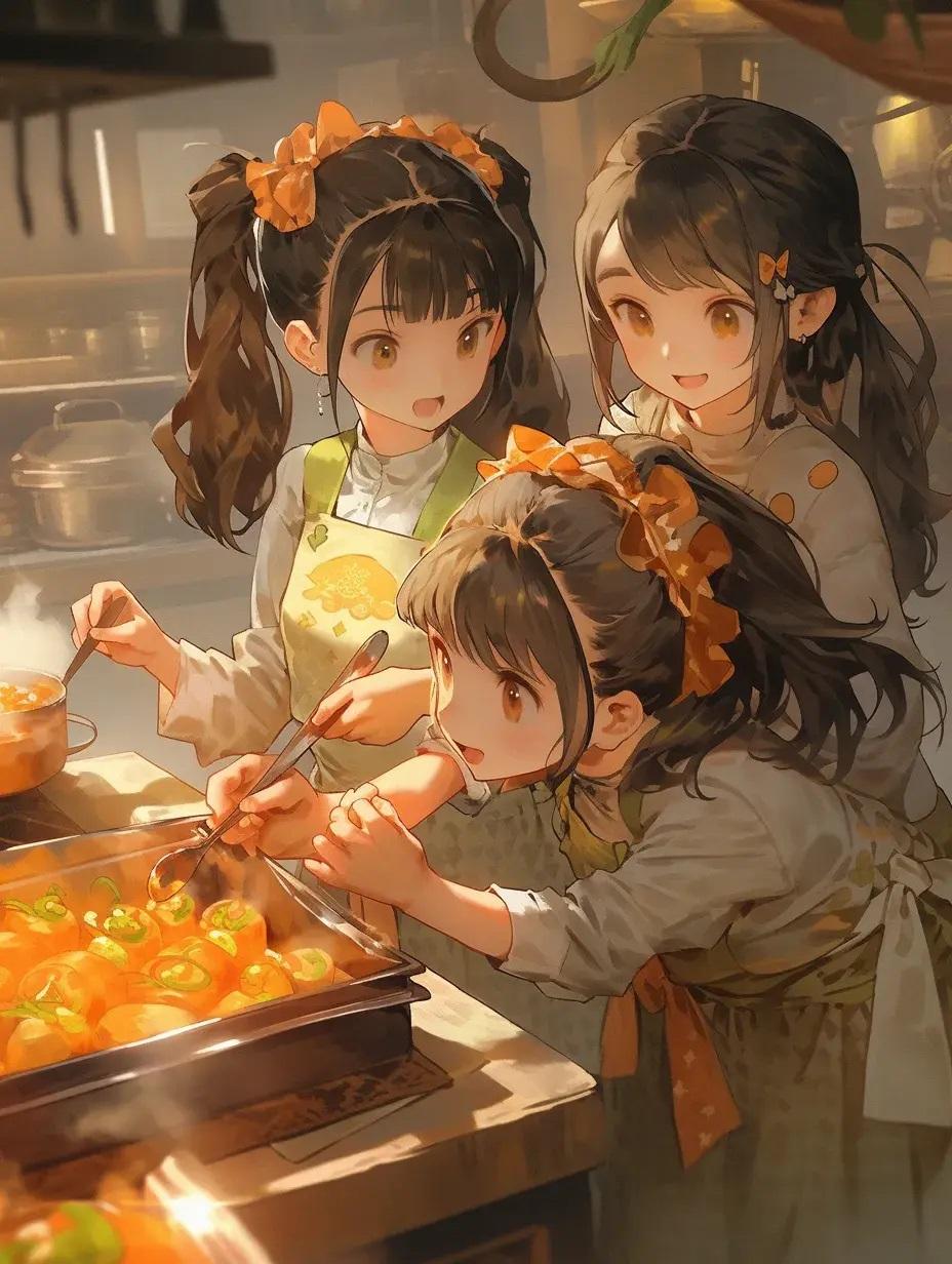 味見～味見～♪あっ！コラっ！