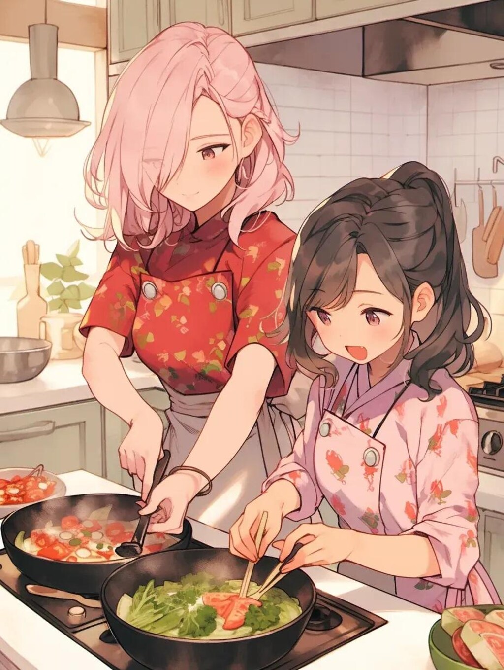 味見～味見～♪あっ！コラっ！