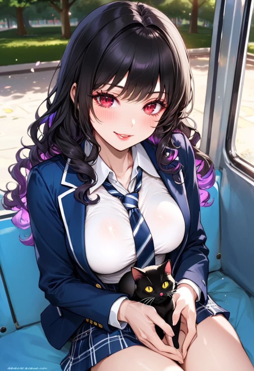 猫と葵、猫と椿咲