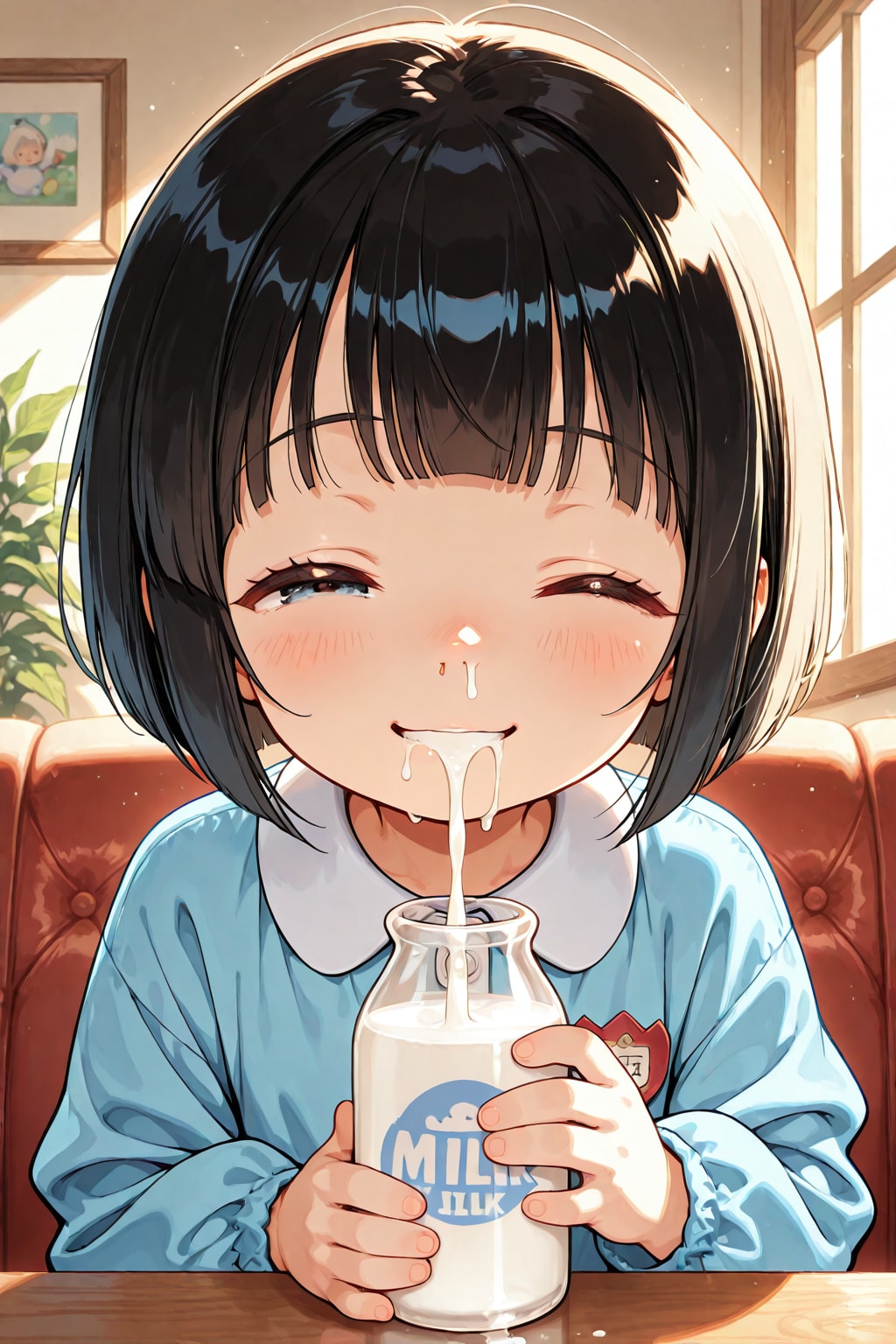 ミルク飲み園児