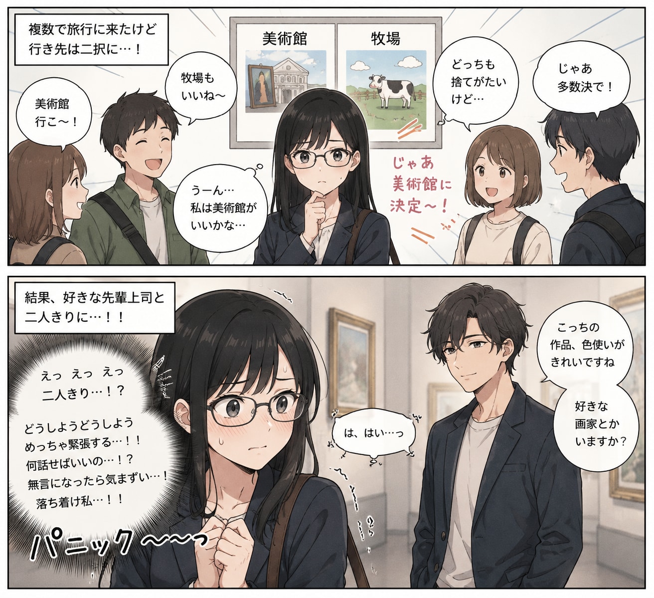 真面目ちゃんと軽そうな先輩