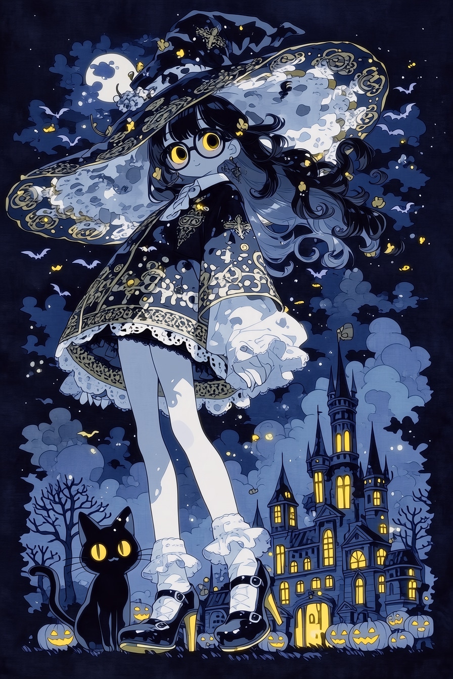 ハロウィン準備を始める魔女さん | の人気AIイラスト・グラビア