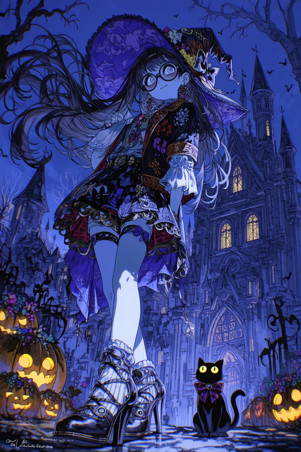ハロウィン準備を始める魔女さん
