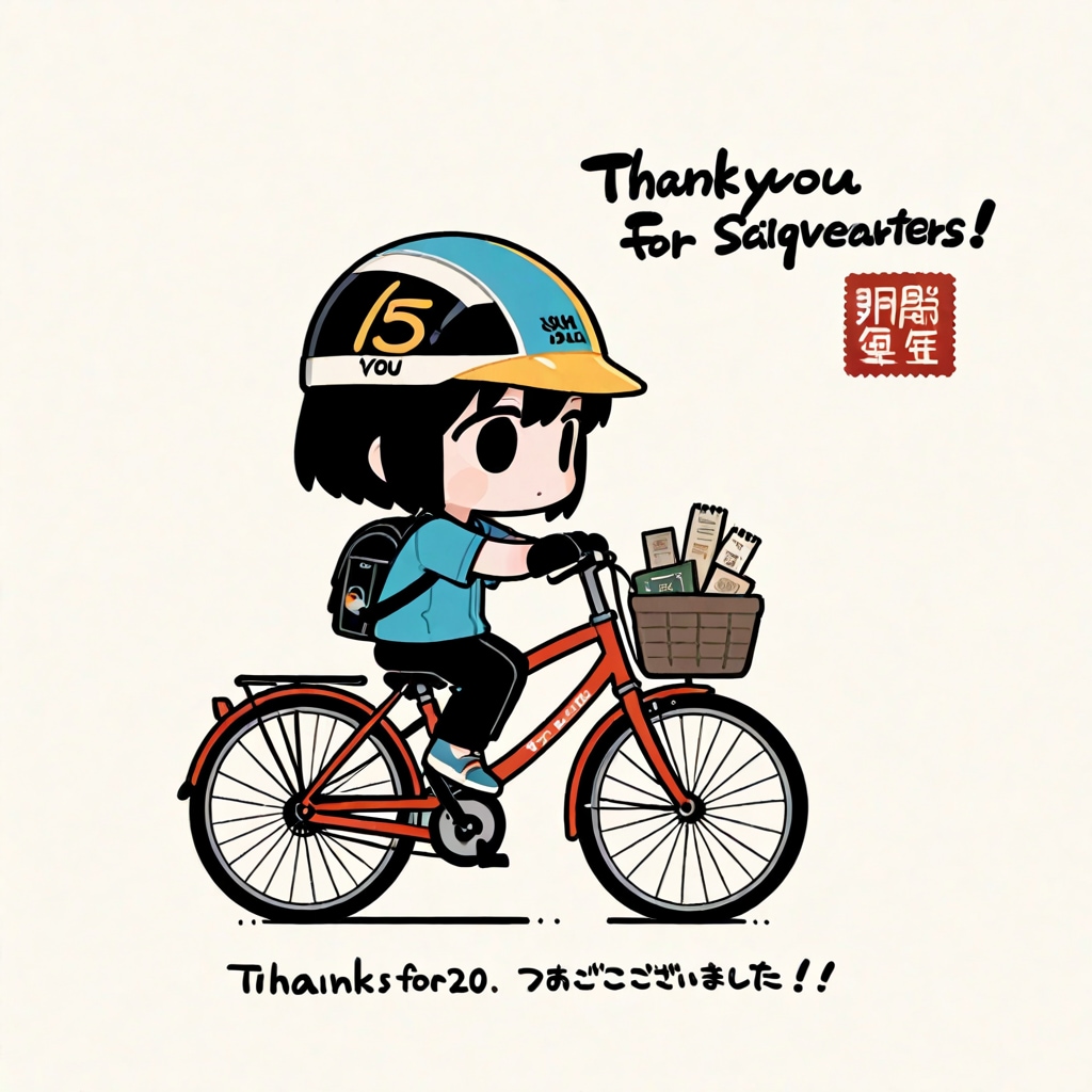 自転車スタンプ