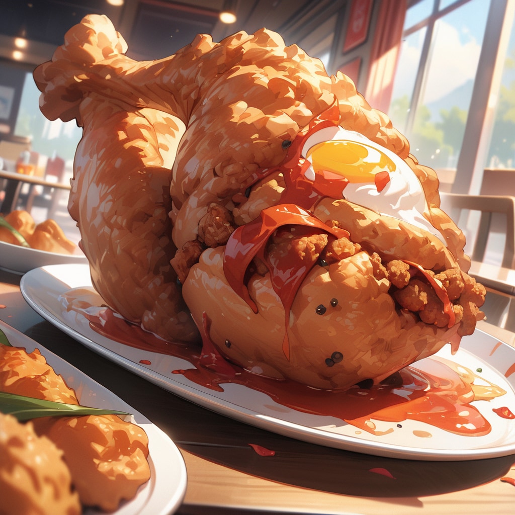 これ激辛フライドチキンやない。謎の巨大から揚げや