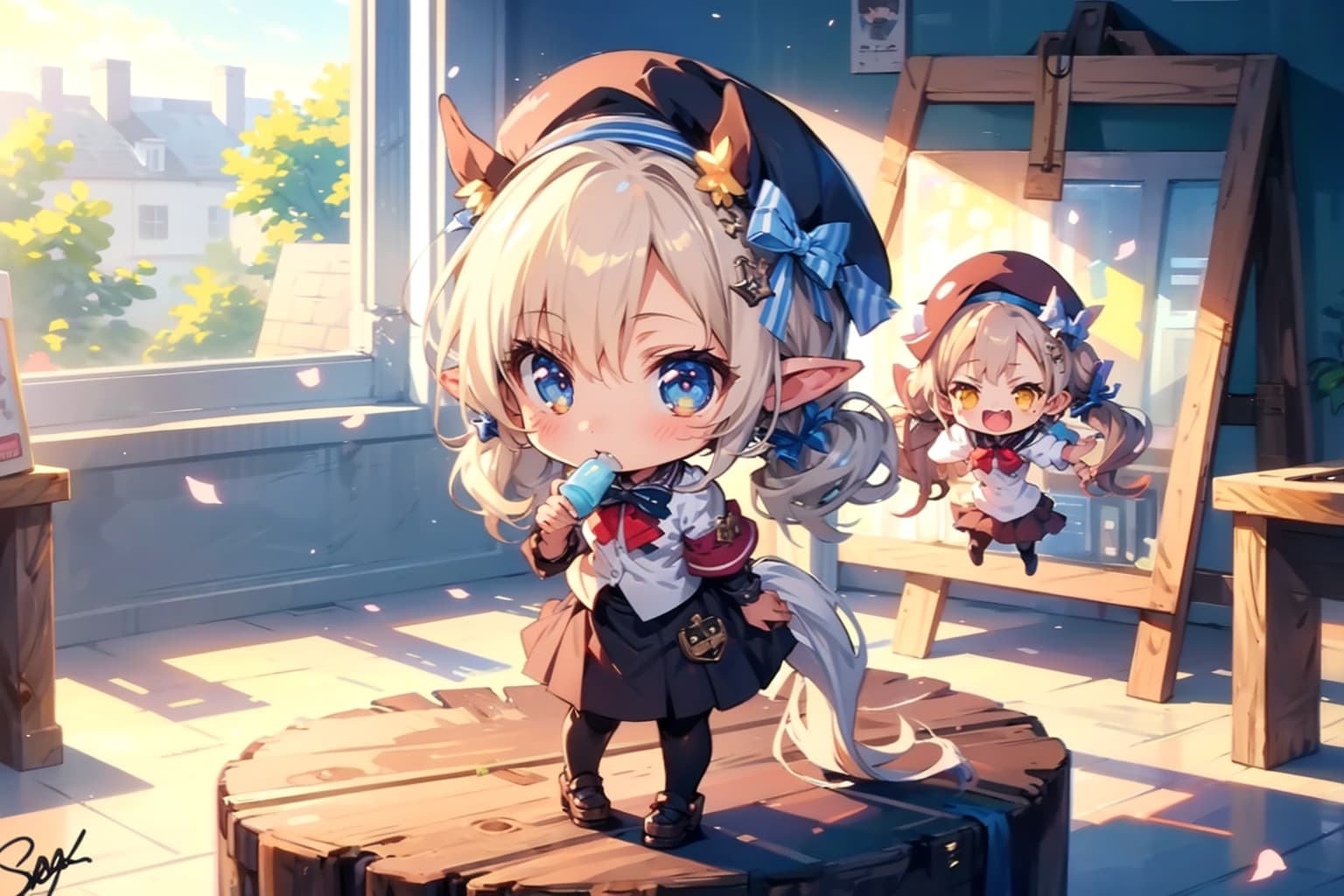 エルフと、ウマが混ざったちびちゃん。