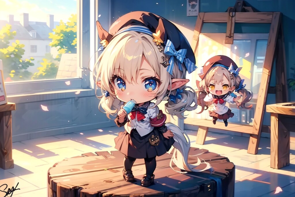エルフと、ウマが混ざったちびちゃん。