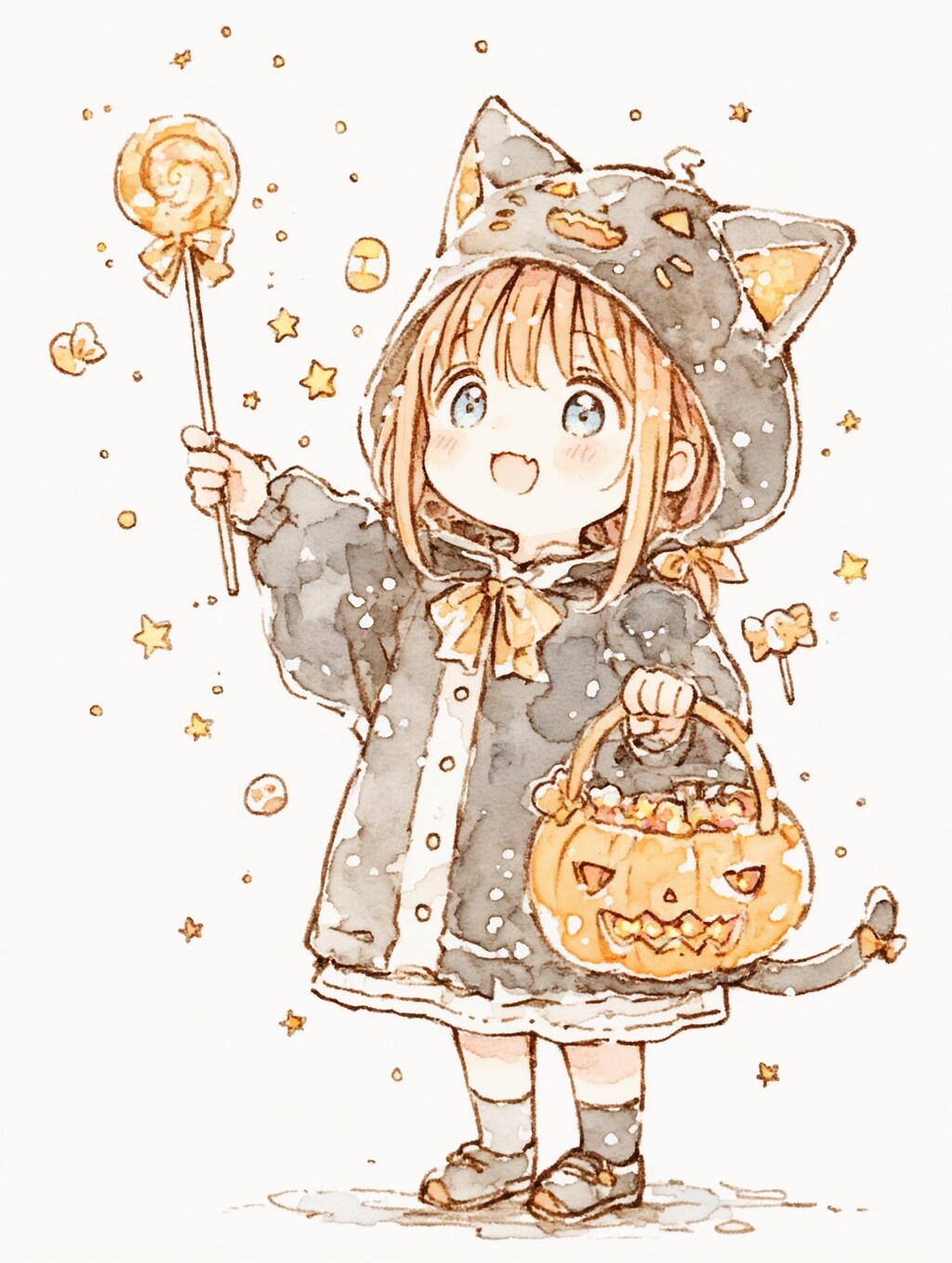ハロウィンと魔法使いの女の子