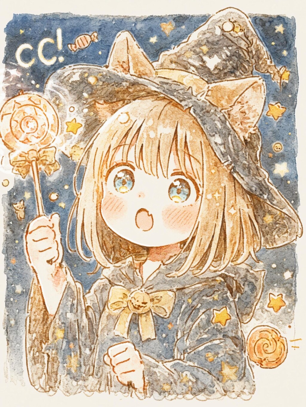 ハロウィンと魔法使いの女の子