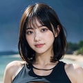 穴開き黒水着Loraでポロリ 3枚目