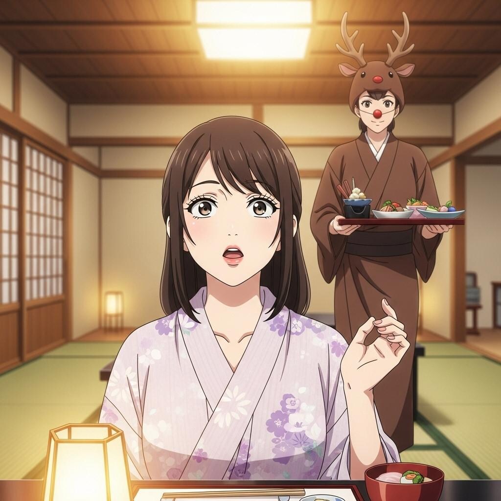 仲居がトナカイ