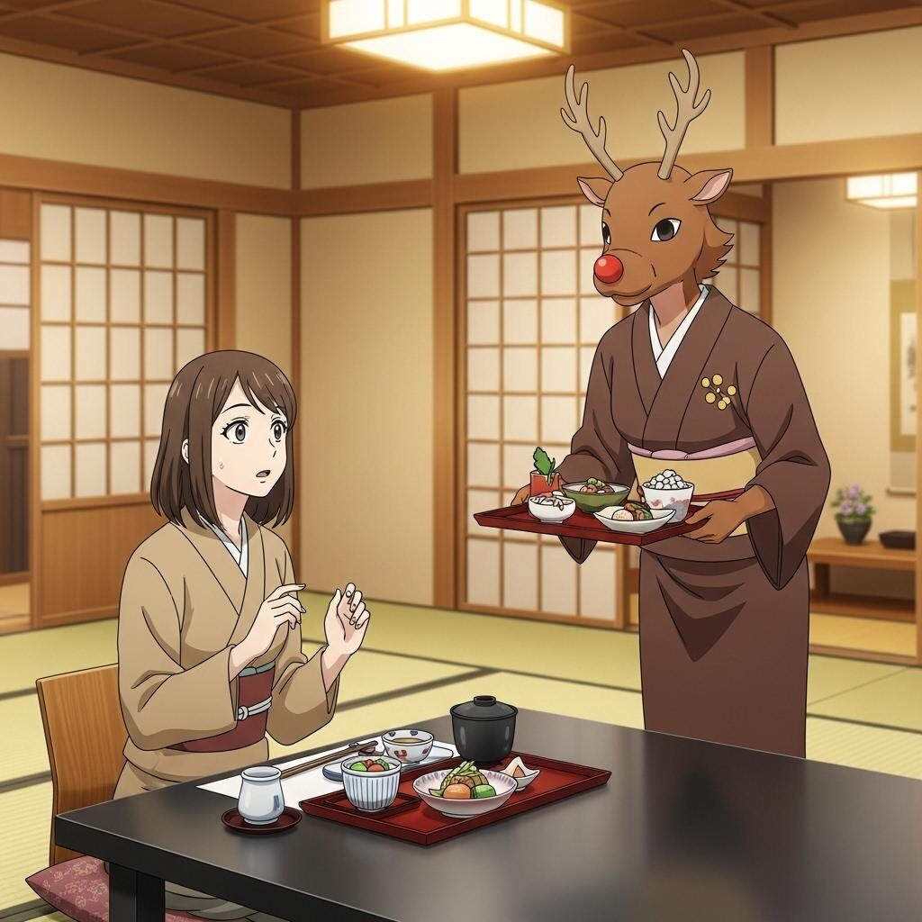 仲居がトナカイ