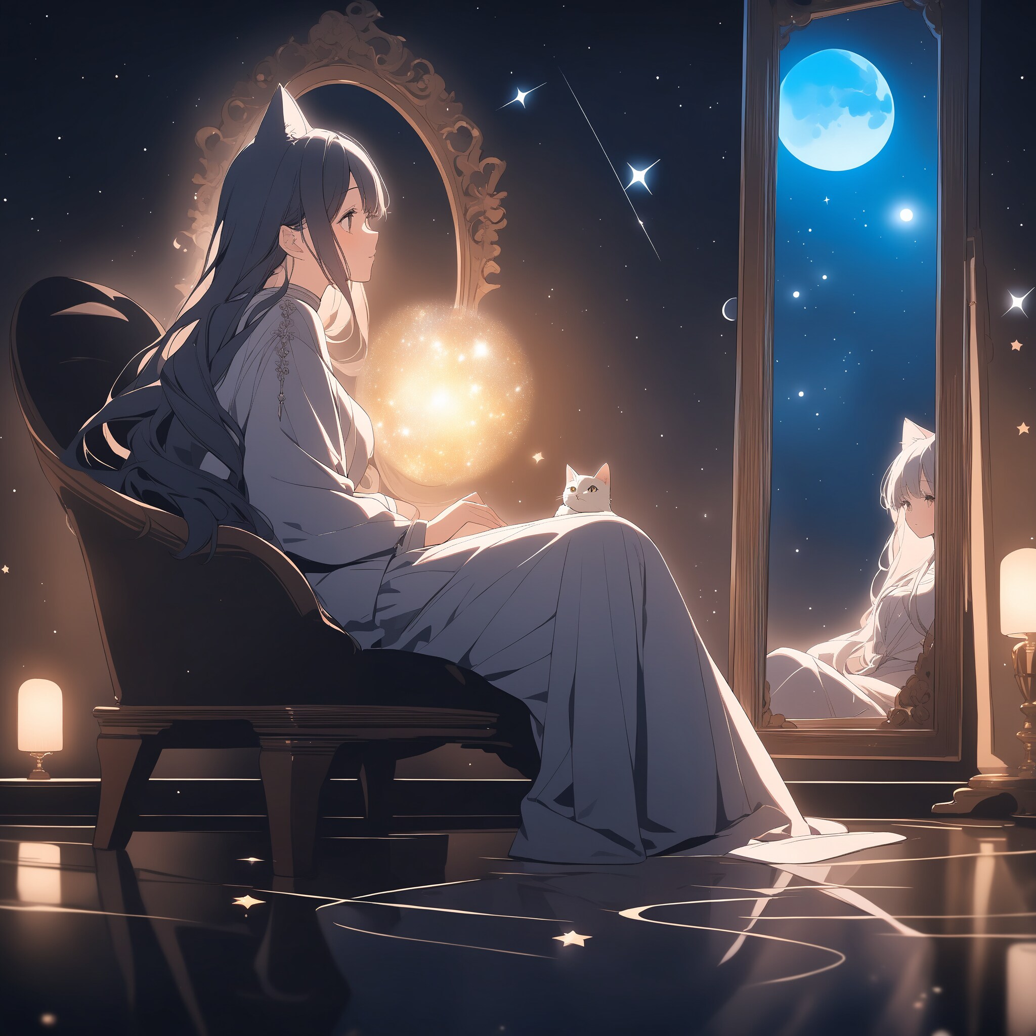 鏡の中 | の人気AIイラスト・グラビア