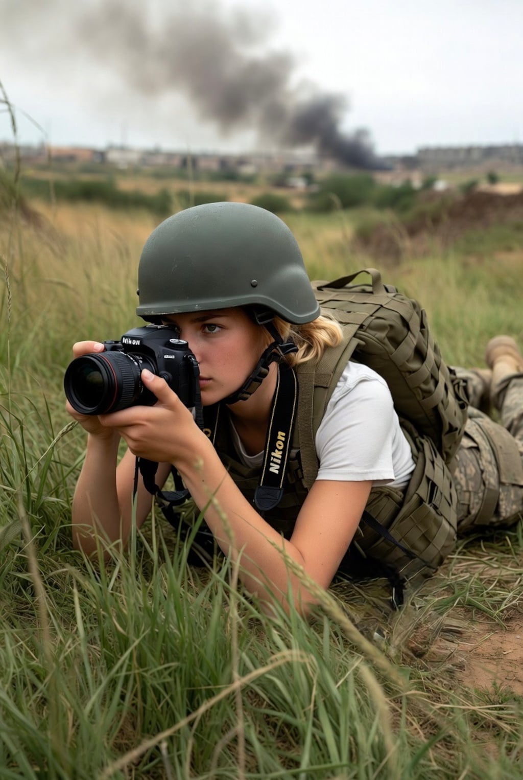 A photojournalist working in conflict zones