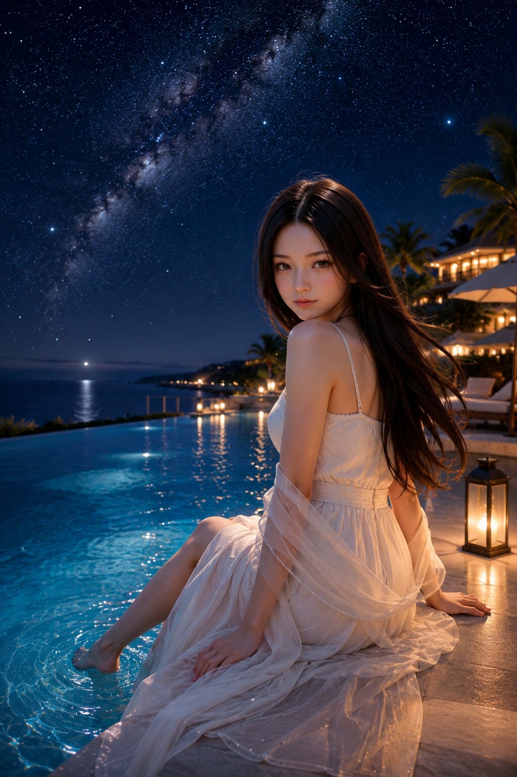 夜のリゾート