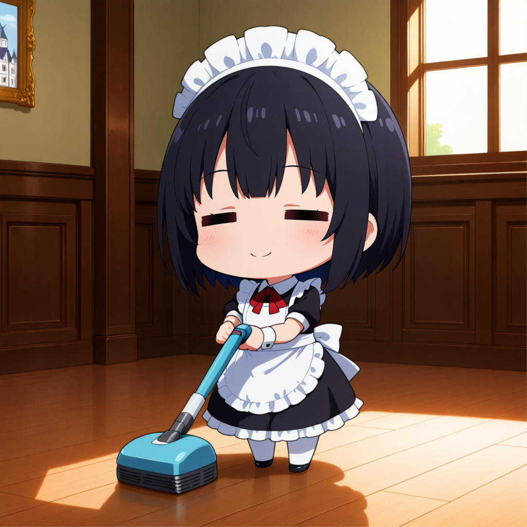 お掃除中