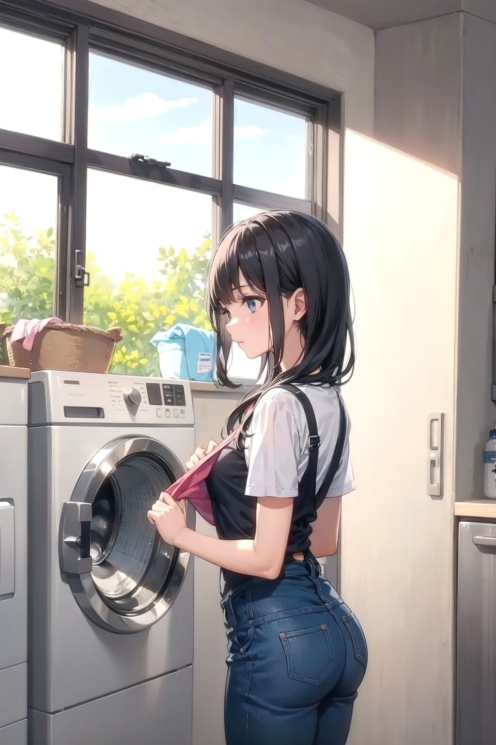 洗濯女子