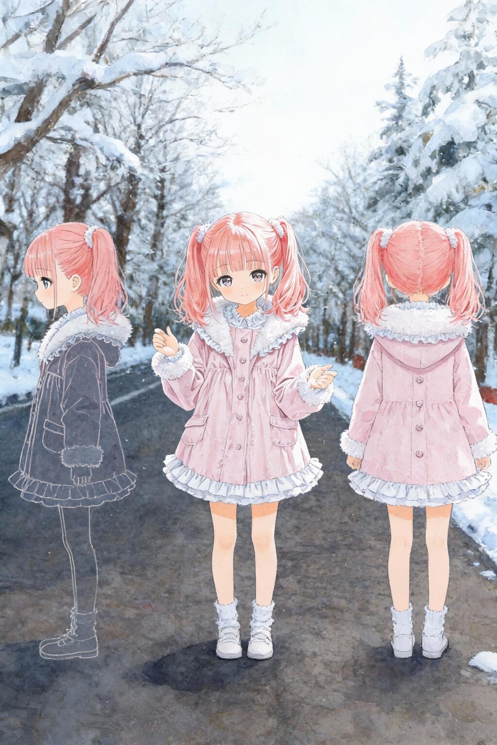 冬空の下で