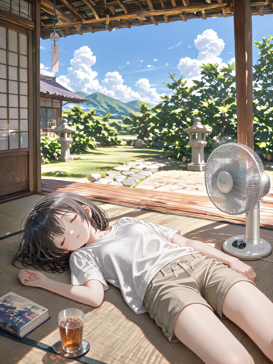 お昼寝するおんなのこ