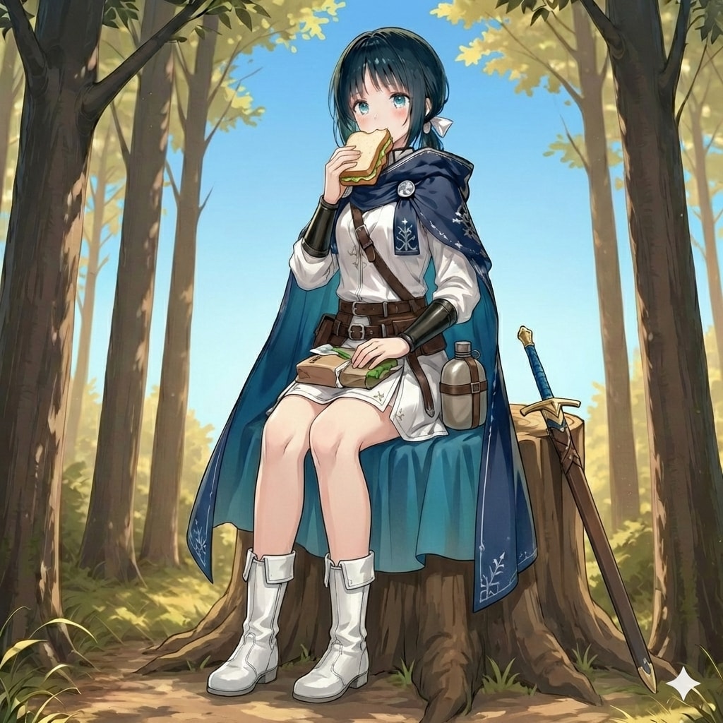 冒険者ちゃん休息中 | の人気AIイラスト・グラビア