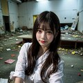 廃墟で自撮り 4枚目