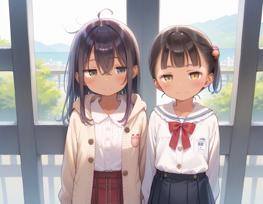 ラルコちゃんとジト目ちゃん