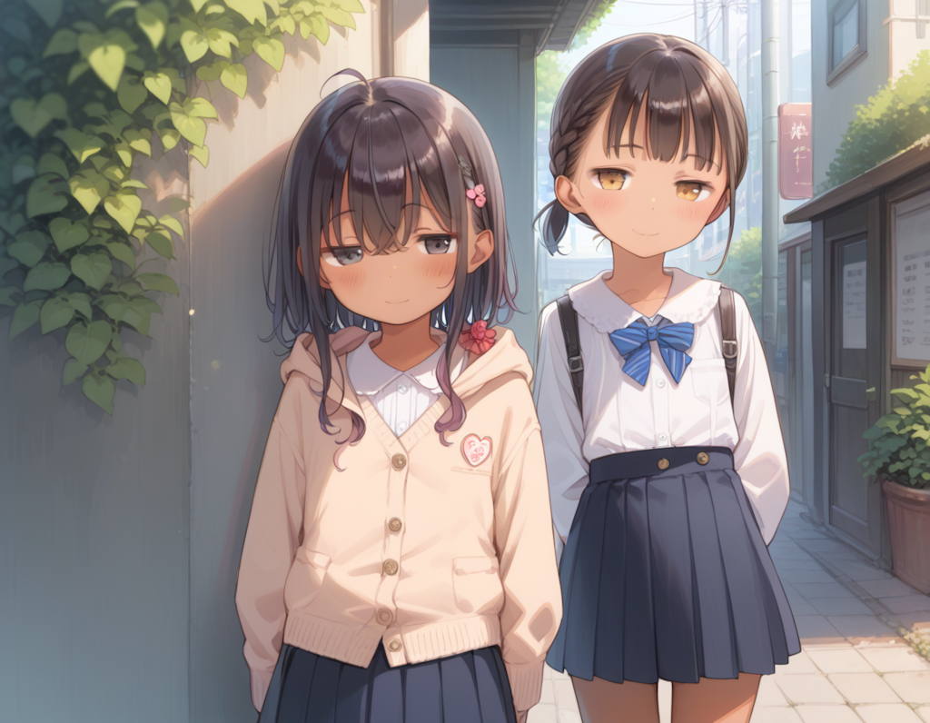 ラルコちゃんとジト目ちゃん