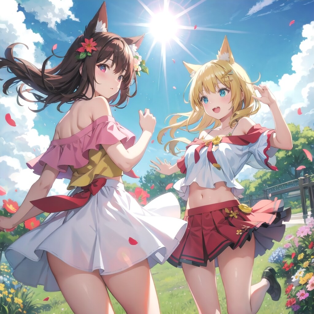 うちのわん娘と早朝に（移りゆく季節）