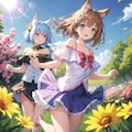 うちのわん娘と早朝に（移りゆく季節） 8枚目