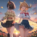 うちのわん娘と早朝に（移りゆく季節） 5枚目