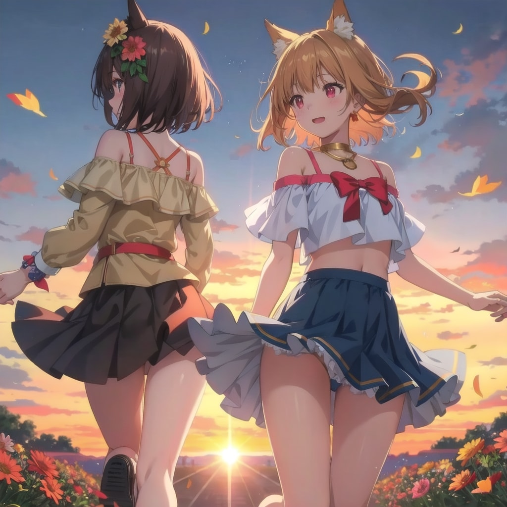 うちのわん娘と早朝に（移りゆく季節）