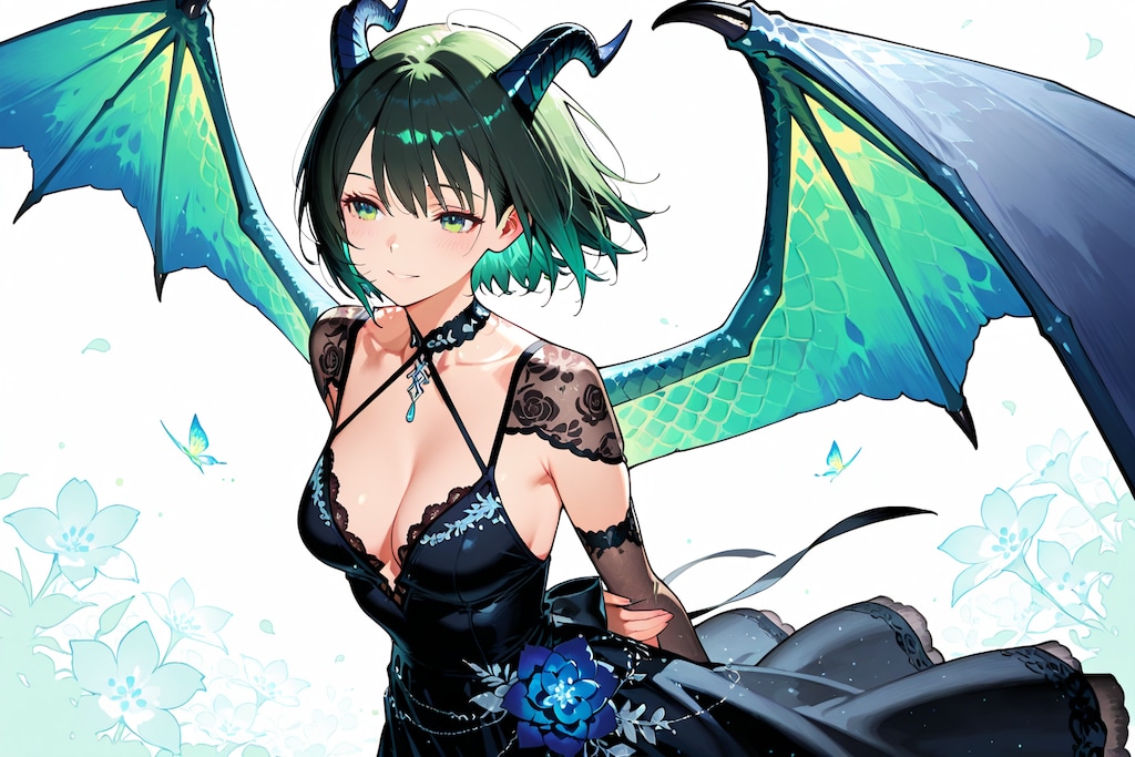 翼を広げたDRAGONちゃん