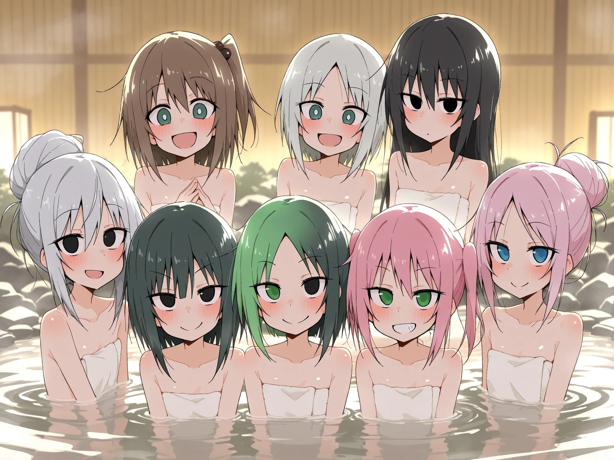 女生徒と健全な混浴温泉☆