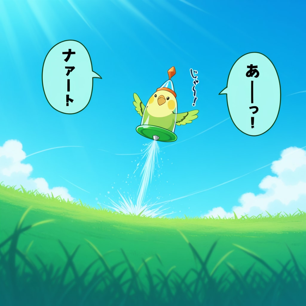 ペットボトルロケット喋るインコ